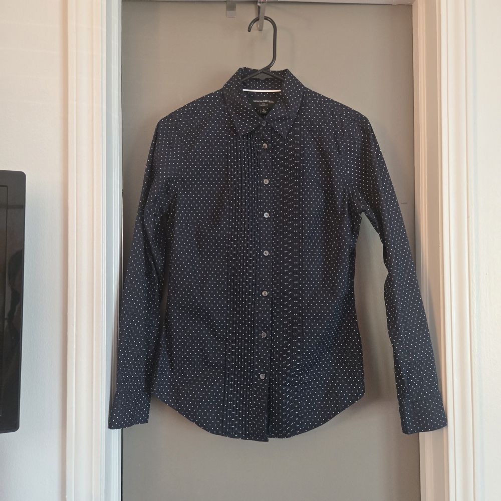 Banana Republic Dark Blue Patterned Shirt